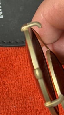 Emporio Armani Round Gold Tone Sunglasses Dark Lenses 852 008 45□22 w/Case - Thumbnail 18