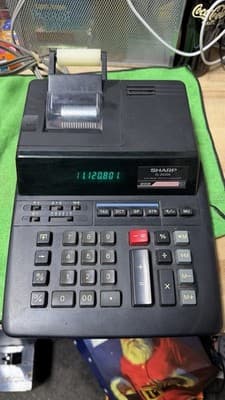 Sharp EL-2630A Printing Calculator 12 Digit 2-Color Ribbon Tested Working - Thumbnail 5