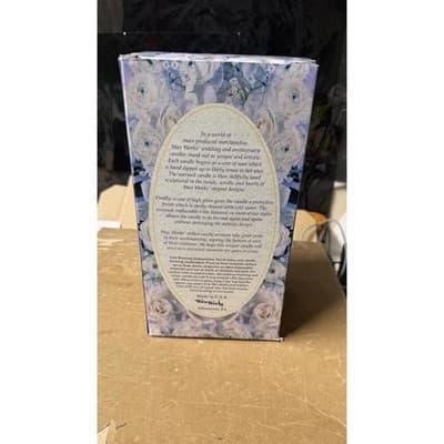 WaxWorks Wedding Designs Sculpted Candle White Floral Made in USA - Thumbnail 7