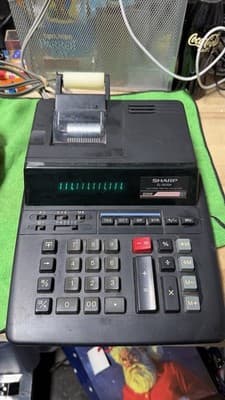 Sharp EL-2630A Printing Calculator 12 Digit 2-Color Ribbon Tested Working