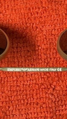 Emporio Armani Round Gold Tone Sunglasses Dark Lenses 852 008 45□22 w/Case - Thumbnail 8