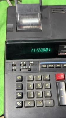 Sharp EL-2630A Printing Calculator 12 Digit 2-Color Ribbon Tested Working - Thumbnail 8