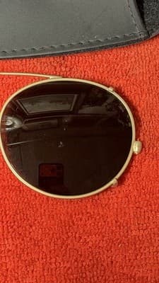 Emporio Armani Round Gold Tone Sunglasses Dark Lenses 852 008 45□22 w/Case - Thumbnail 4