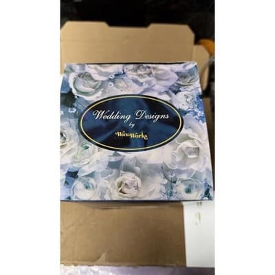 WaxWorks Wedding Designs Sculpted Candle White Floral Made in USA - Thumbnail 6