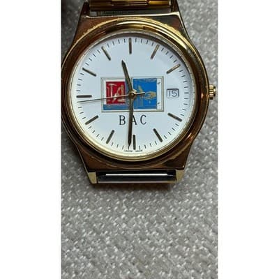 American Time Ltd Union Made Gold Tone Watch BAC Logo Expandable Band 3ATM - Thumbnail 10