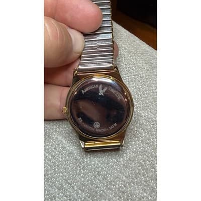American Time Ltd Union Made Gold Tone Watch BAC Logo Expandable Band 3ATM - Thumbnail 6