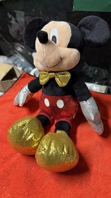 TY Sparkle Plush Mouse Character - Red/Gold Glitter Outfit Disney - Thumbnail 4