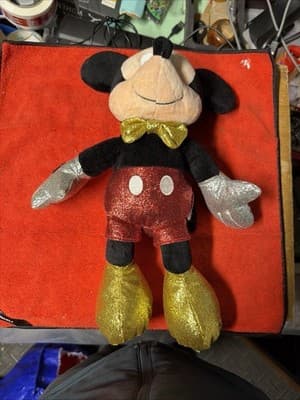 TY Sparkle Plush Mouse Character - Red/Gold Glitter Outfit Disney - Thumbnail 3