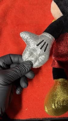 TY Sparkle Plush Mouse Character - Red/Gold Glitter Outfit Disney - Thumbnail 9