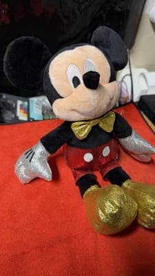 TY Sparkle Plush Mouse Character - Red/Gold Glitter Outfit Disney - Thumbnail 5