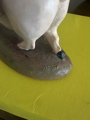 P.H. Artsi 1992 Figurine – Boy Riding Pig – Vintage Resin Sculpture 8” x 6” - Thumbnail 10