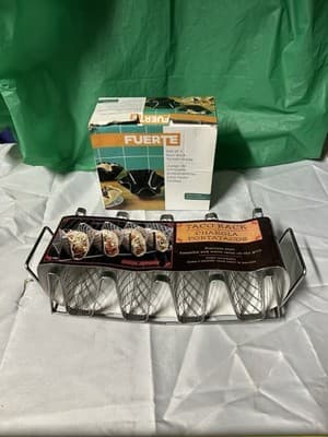 Taco Night Set FUERTE Tortilla Bowl Molds + Stainless Steel Taco Rack - Thumbnail 6