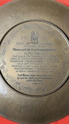 Rhodes Studios Moses and the Ten Commandments Bronze Plate 1986 #27434 - Thumbnail 8