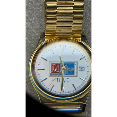 American Time Ltd Union Made Gold Tone Watch BAC Logo Expandable Band 3ATM - Thumbnail 9