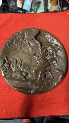 Rhodes Studios Moses and the Ten Commandments Bronze Plate 1986 #27434 - Thumbnail 3