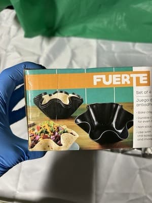 Taco Night Set FUERTE Tortilla Bowl Molds + Stainless Steel Taco Rack - Thumbnail 4
