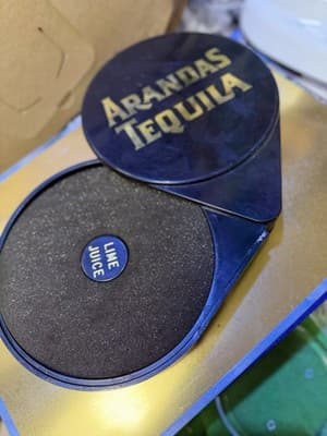 Arandas Tequila Lime Juice Rimmer Margarita Salt Sugar Bar Tool Black - Thumbnail 3