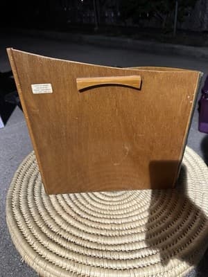 Mid-Century Modern Wood Magazine Rack Made in Israel Robert Greenfield - Thumbnail 5