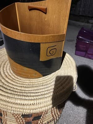 Mid-Century Modern Wood Magazine Rack Made in Israel Robert Greenfield - Thumbnail 4