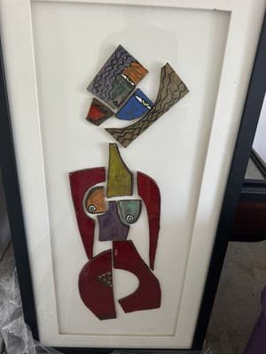 Kimmy Cantrell Ceramic Wall Sculpture – Framed – Approx. 50” x 26” - Thumbnail 2
