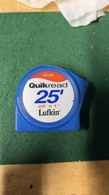 Lufkin Quikread 25’ Tape Measure QR1425 25 ft x 1 in Blue