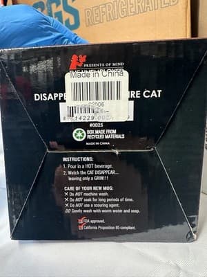 Disappearing Cheshire Cat Mug Alice in Wonderland Heat Change w/ Box - Thumbnail 4