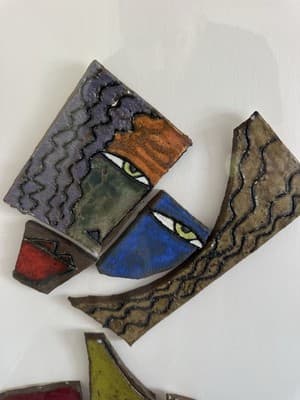 Kimmy Cantrell Ceramic Wall Sculpture – Framed – Approx. 50” x 26” - Thumbnail 10