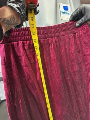 Fashion Nova Cardio Burgundy Velvet 2 Piece Set Women’s Size M - Thumbnail 6