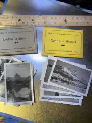 Vintage Italian Photo Set Cortina e Dintorni G. Ghedina Alpine Views - Thumbnail 2