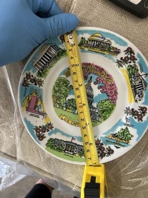 Washington D.C. Souvenir Collector Plate – U.S. Capitol, Landmarks – 7”