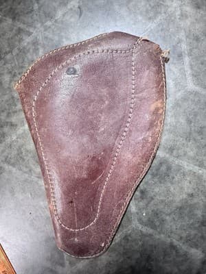Vintage Brown Leather Belt Clip Holster Pouch Handmade Worn Patina
