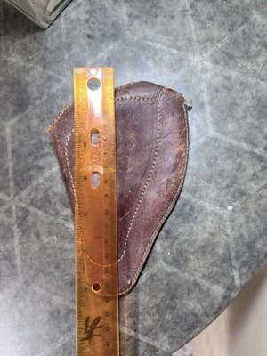 Vintage Brown Leather Belt Clip Holster Pouch Handmade Worn Patina - Thumbnail 3