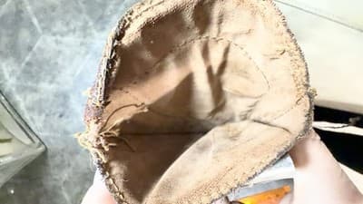 Vintage Brown Leather Belt Clip Holster Pouch Handmade Worn Patina - Thumbnail 5