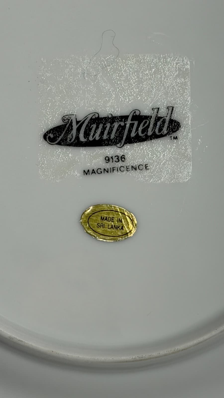 Muirfield Magnificence Decorative Plate Gold Trim Green Egg Design 10.5" - Thumbnail 8