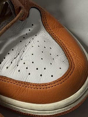 Nike Air Jordan 1 High Orange White Leather Sneakers EUR 38 UK 4.5 - Thumbnail 8