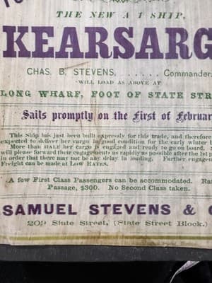 Vintage SS Kearsarge Ship Poster Melbourne Australia Samuel Stevens Maritime Art - Thumbnail 3