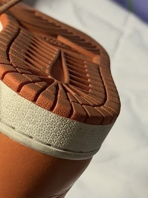 Nike Air Jordan 1 High Orange White Leather Sneakers EUR 38 UK 4.5 - Thumbnail 10