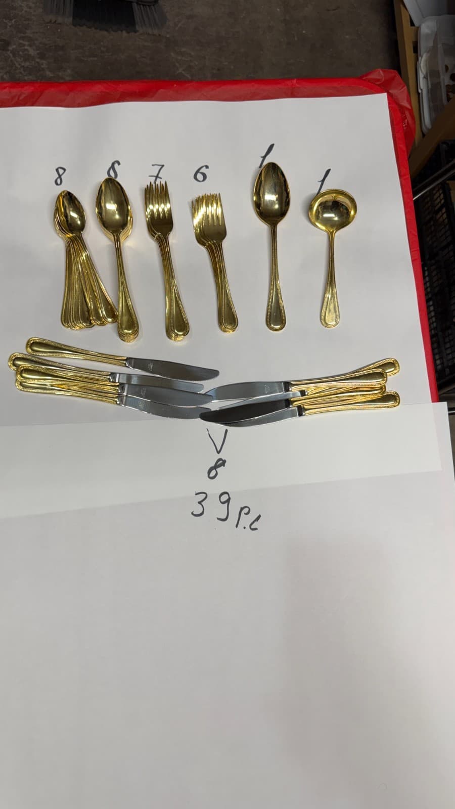 Melissa B Japan Gold Flatware Set 39-Pc Stainless Steel Vintage - Thumbnail 19