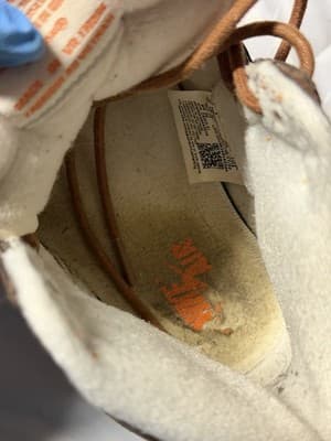 Nike Air Jordan 1 High Orange White Leather Sneakers EUR 38 UK 4.5 - Thumbnail 5