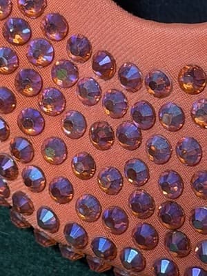 Orange Rhinestone High Heel Pumps Sparkly Pointed Toe Stiletto Shoes - Thumbnail 11