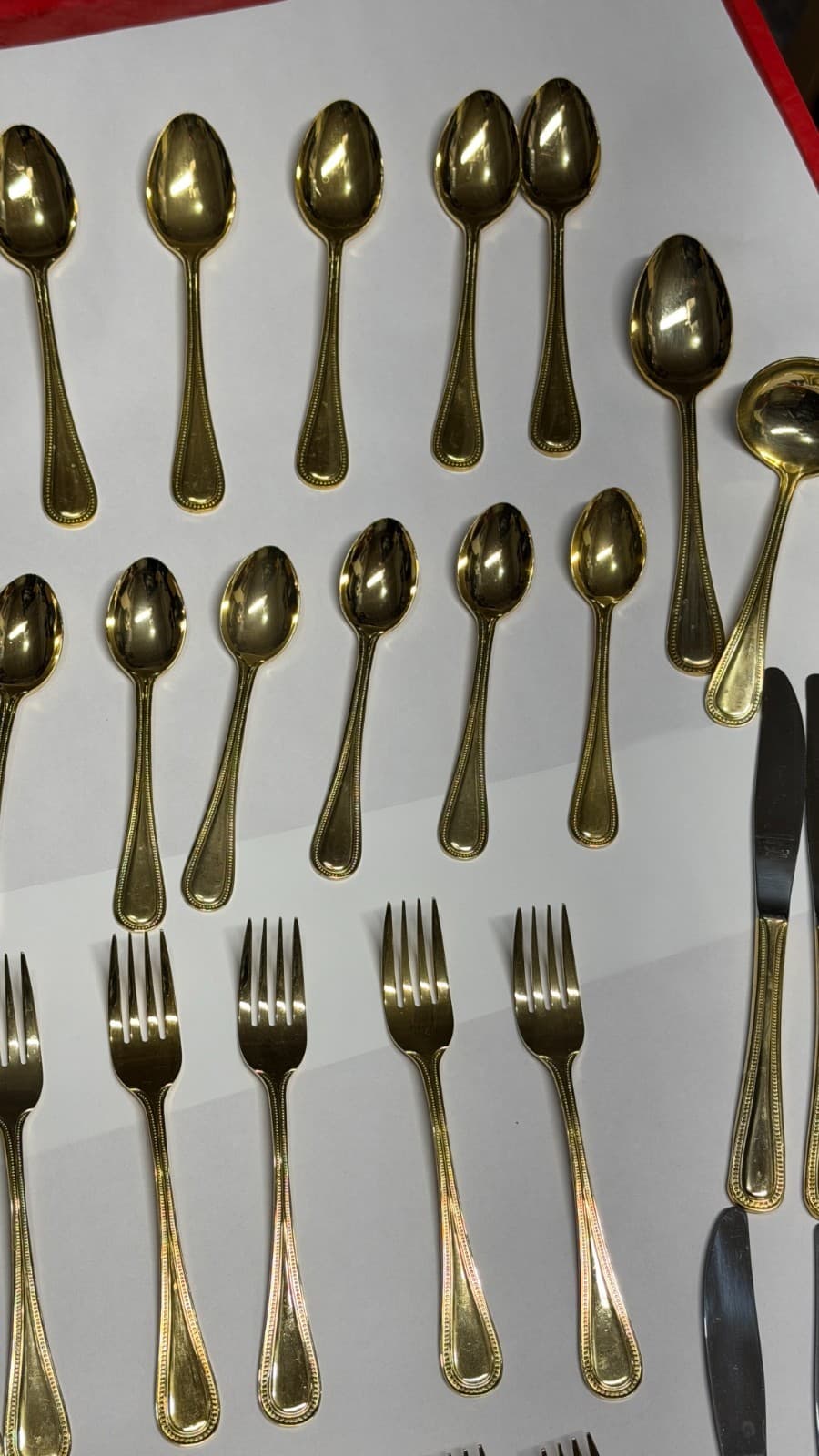 Melissa B Japan Gold Flatware Set 39-Pc Stainless Steel Vintage - Thumbnail 6