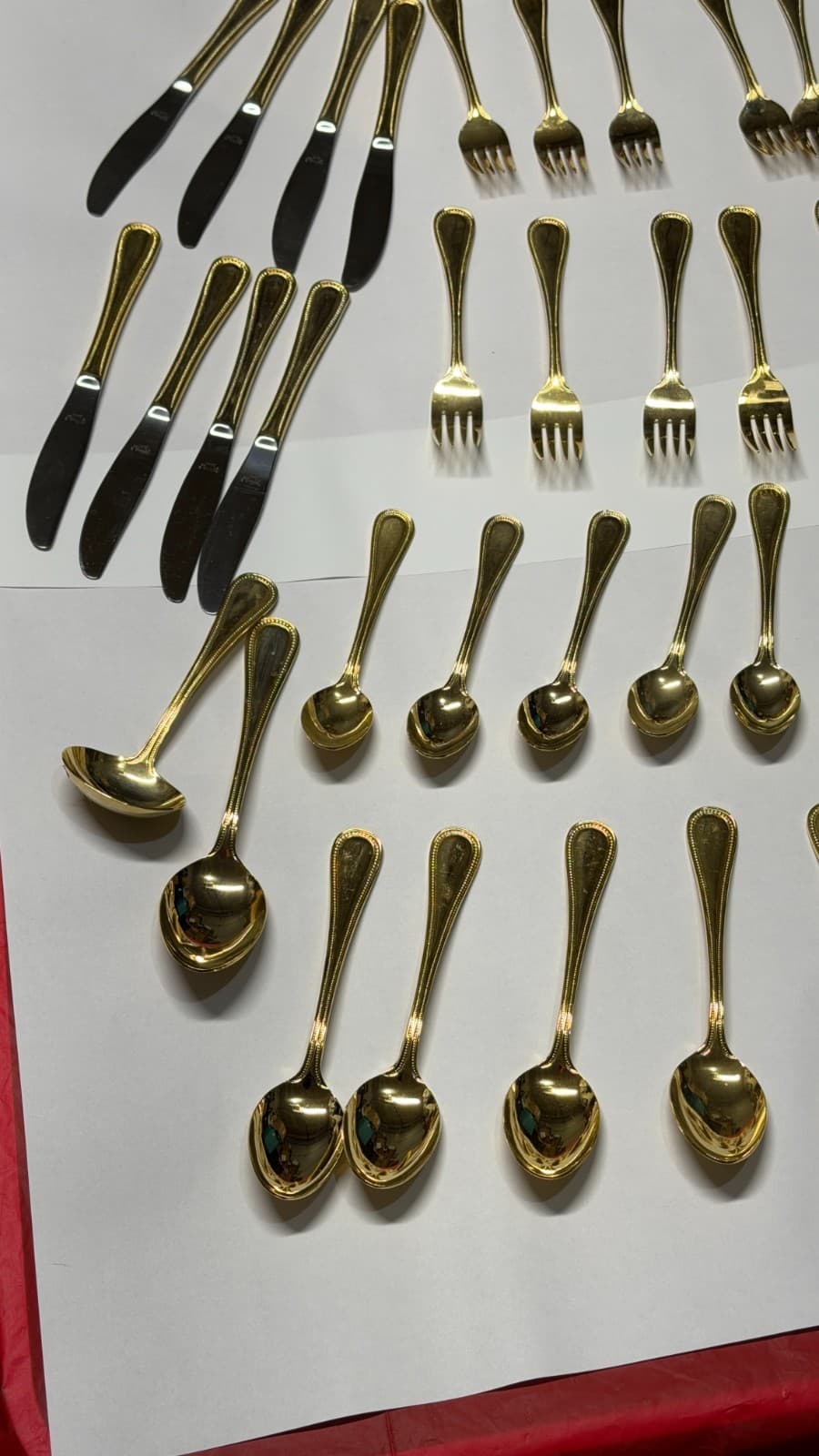 Melissa B Japan Gold Flatware Set 39-Pc Stainless Steel Vintage - Thumbnail 8