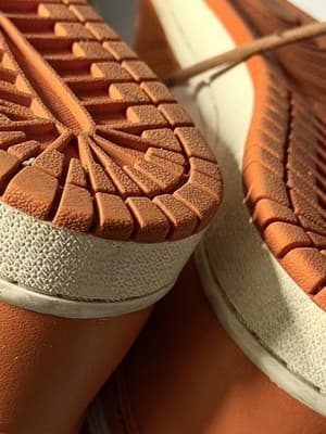 Nike Air Jordan 1 High Orange White Leather Sneakers EUR 38 UK 4.5 - Thumbnail 11