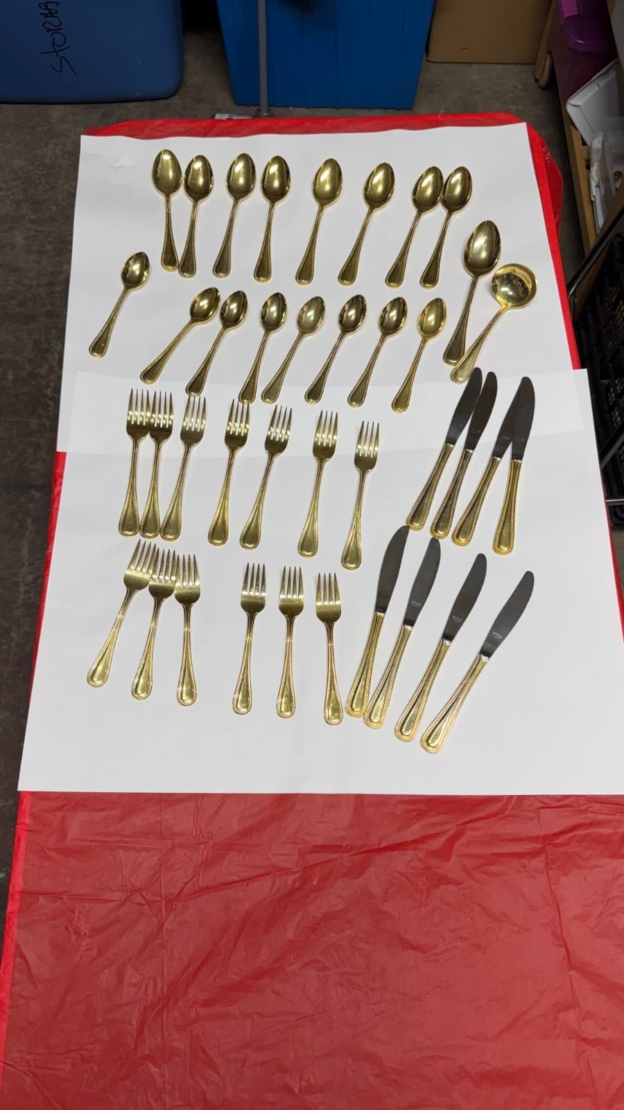 Melissa B Japan Gold Flatware Set 39-Pc Stainless Steel Vintage - Thumbnail 2