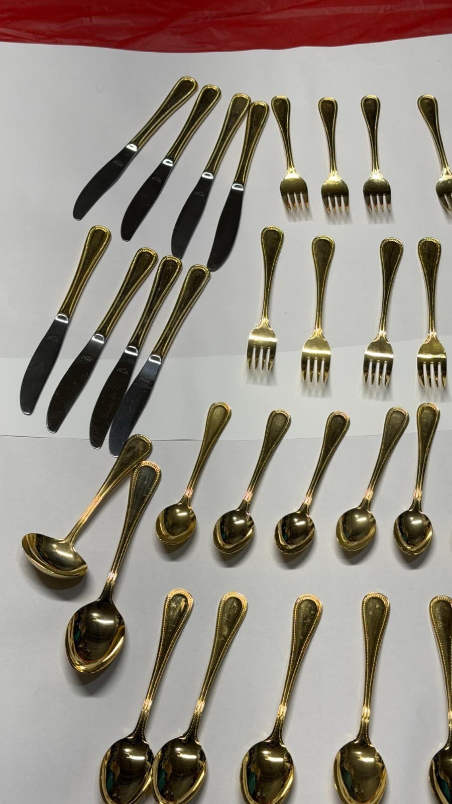 Melissa B Japan Gold Flatware Set 39-Pc Stainless Steel Vintage - Thumbnail 11