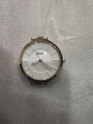 Bulova Women's Classic Gold White Dial Stainless Steel 38mm Watch 97L140