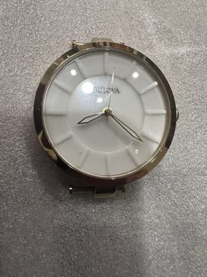 Bulova Women's Classic Gold White Dial Stainless Steel 38mm Watch 97L140 - Thumbnail 3
