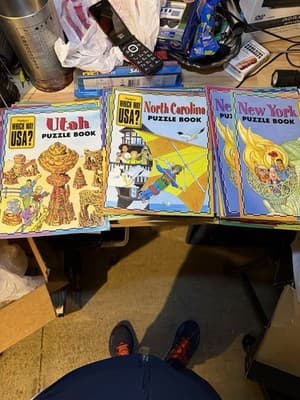 Large Lot Highlights Which Way USA? Puzzle Books & State Maps