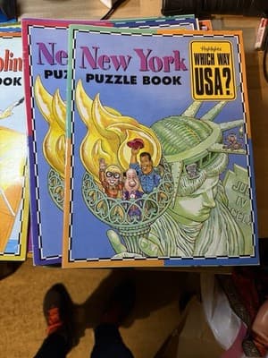 Large Lot Highlights Which Way USA? Puzzle Books & State Maps - Thumbnail 4