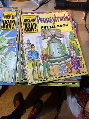 Large Lot Highlights Which Way USA? Puzzle Books & State Maps - Thumbnail 6